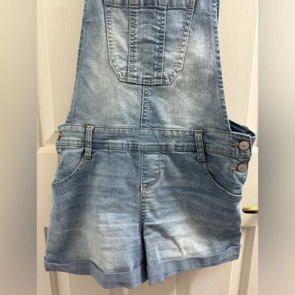 WALLFLOWER | Denim Jeans Overall Shorts Small - Picture 4 of 10